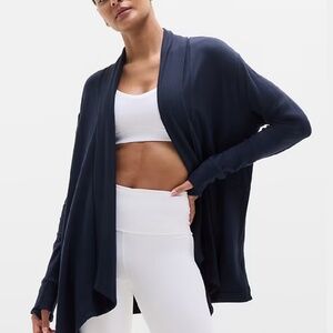 Athleta Pranayama Restore Wrap Cardigan in Navy - L